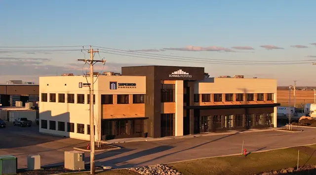 Commercial building wide view